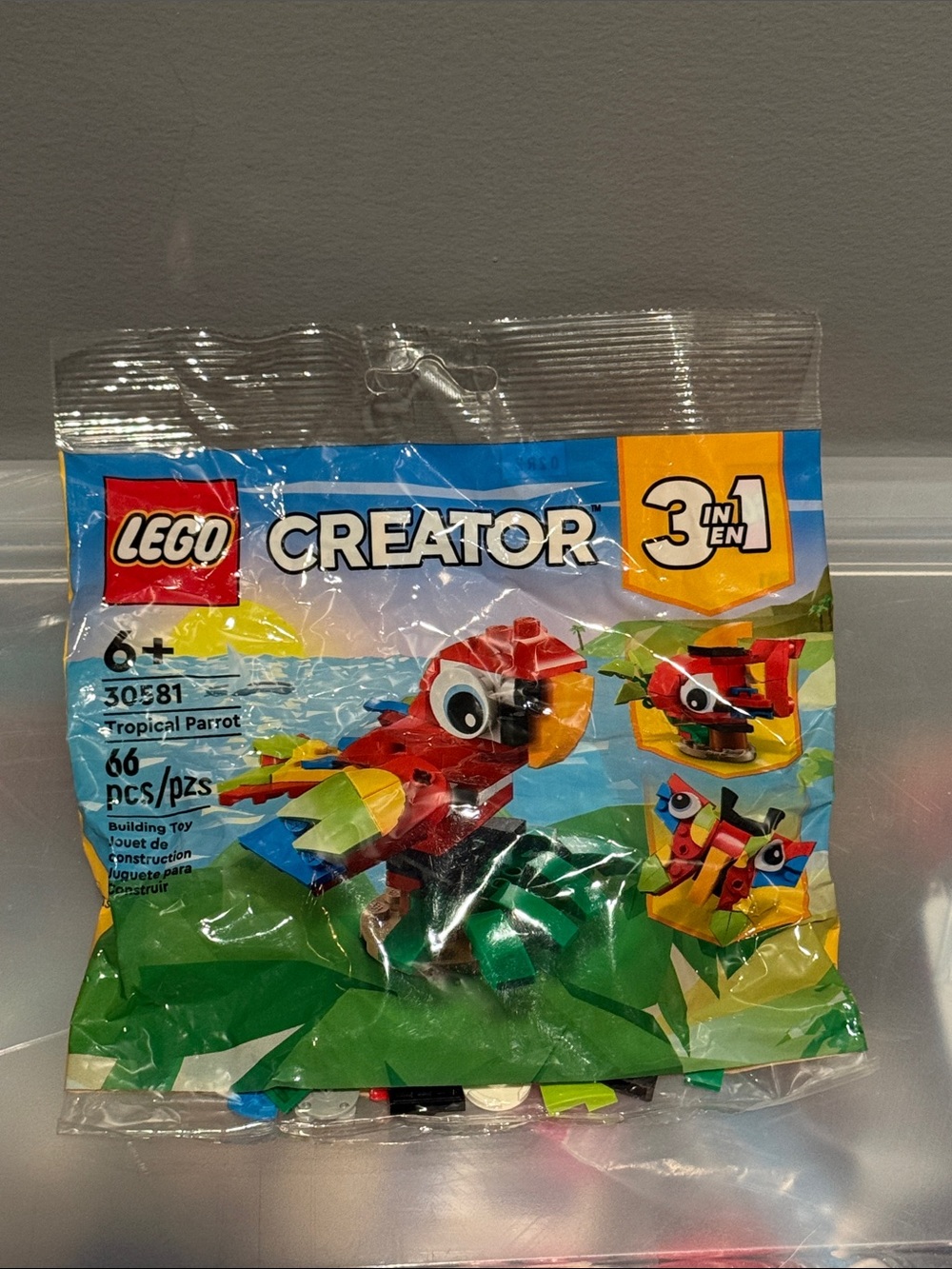 LEGO Creator 3 in 1 Tropical Parrot Building Set 30581